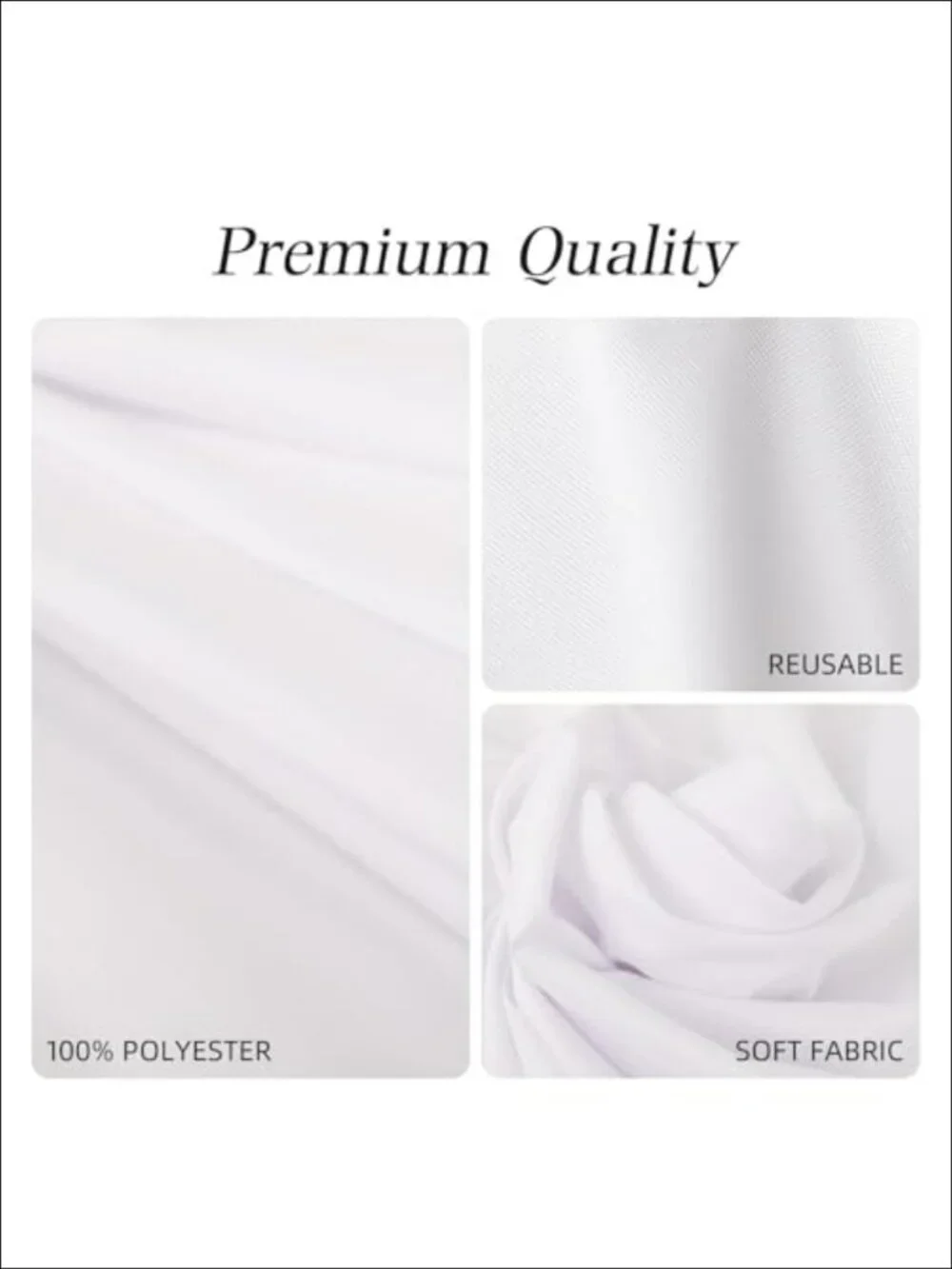 10 Pack Polyester Tablecloths 60x102 Rectangular for 6FT Tables Party Dining